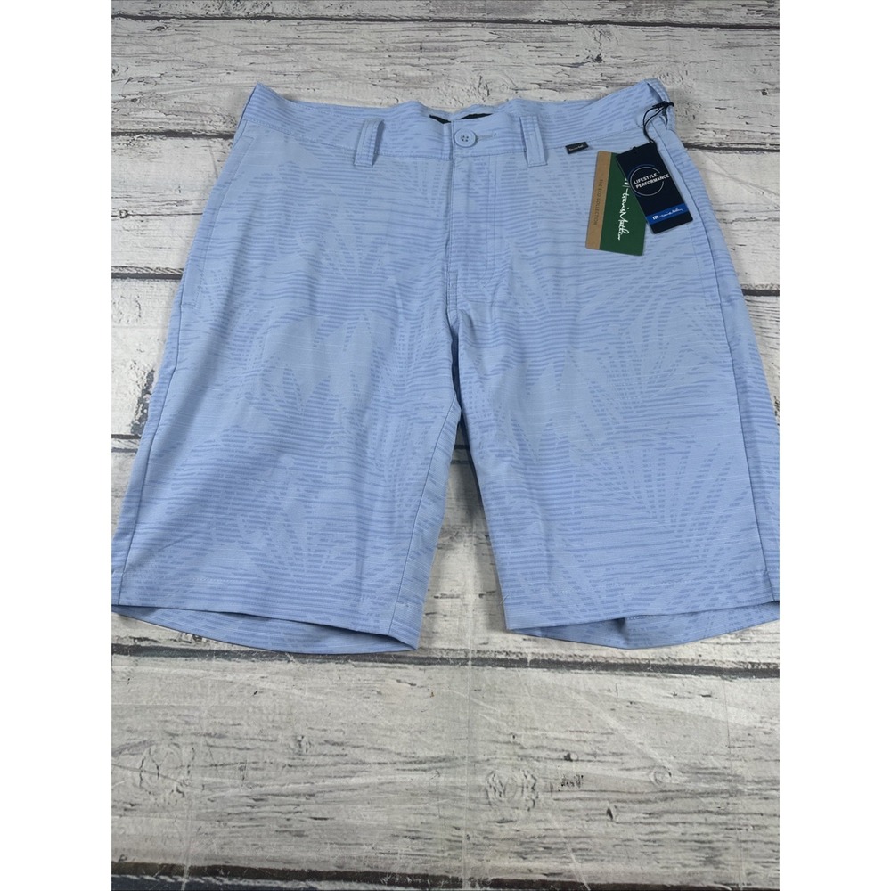 Travis Mathew Street Art Heather Bel Air Blue Eco Collection Shorts $89.95 NWT